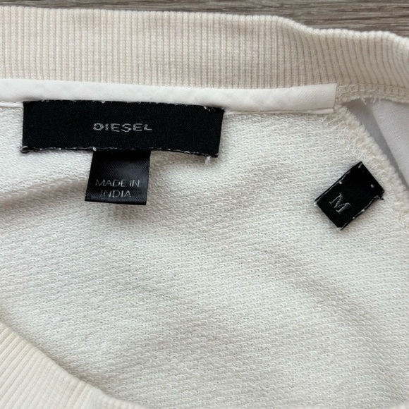 Diesel Only The Brave Women’s Sweatshirt with Raglan Sheer Long Sleeves Medium - Picture 7 of 11